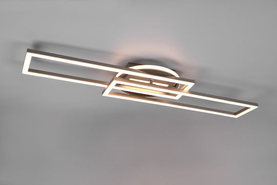 Trio Lighting Twister Πλαφονιέρα Οροφής 90.5εκ. Γκρι με Ενσωματωμένο LED και Τηλεχειριστήριο