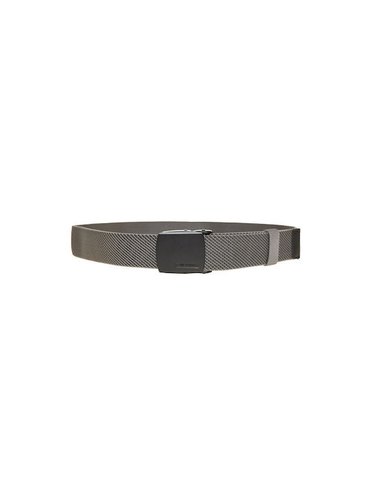 Funky Buddha Men's Fabric Webbing Belt Elastic Belt Gray