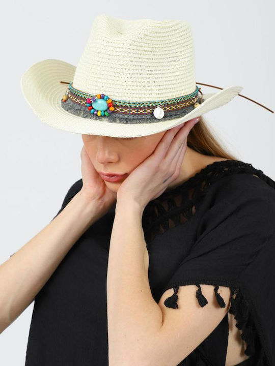 Doca Wicker Women's Hat White