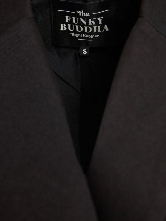 Funky Buddha Γυναικείο Σακάκι Μαύρο Funky Buddha Γυναικείο Σακάκι Μαύρο