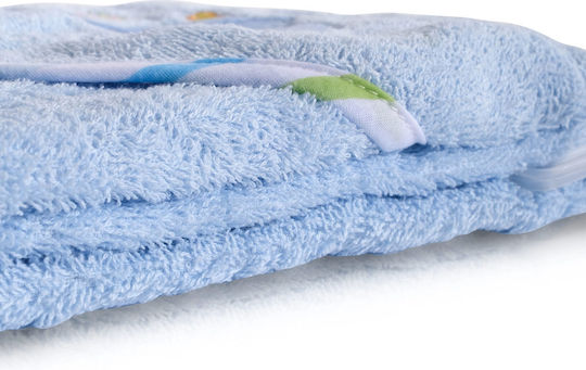 Cangaroo Baby-Badetuch mit Kapuze Manny Hellblau 76x76cm