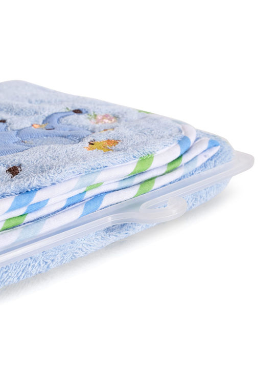 Cangaroo Baby Bath Towel-Bathrobe With Hood Manny Blue 76x76cm