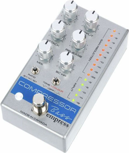 Empress Effects Compressor Silver Pedals Effect Compressor Electric Guitar and Electric Bass