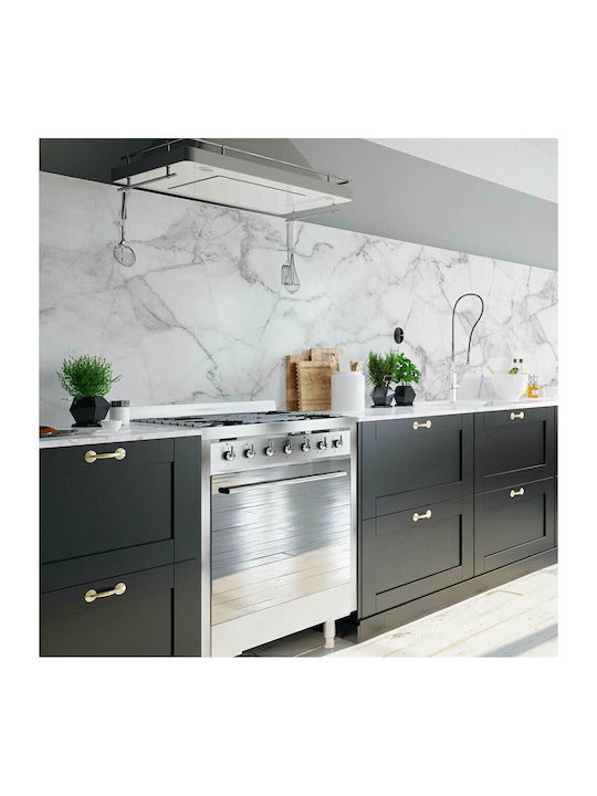 Decorative Sticker Wall White Marble Kitchen / Bathroom 1pcs 180x45cm Ango