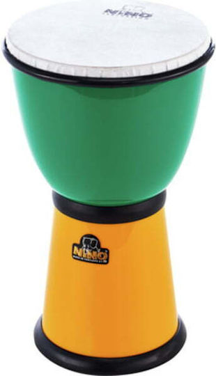 Nino Percussion Green/Yellow Djembe 8''