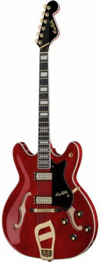Hagstrom Ηλεκτρική Κιθάρα Semiacoustic με HH Διάταξη Μαγνητών Wild Cherry Transparent