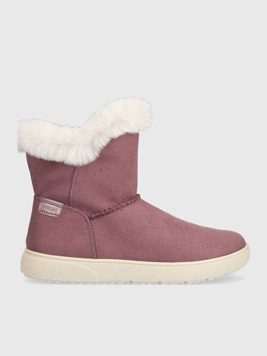 Theleven Suede Παιδικά Μποτάκια με Φερμουάρ Μωβ