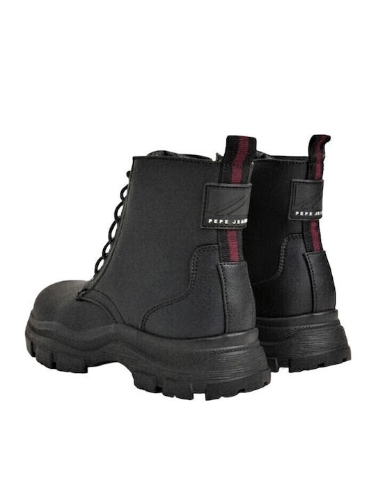 TRACK BOOT Kinderstiefeletten mit Schnürsenkeln Schwarz