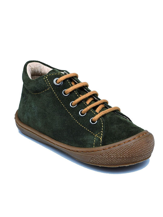 Naturino Kids Suede Boots with Lace Green