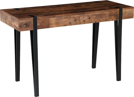 Γραφείο Bix 120x50x75εκ. Μαύρο / Καρυδί