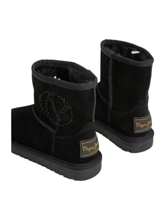 Kids Black Ankle Boots