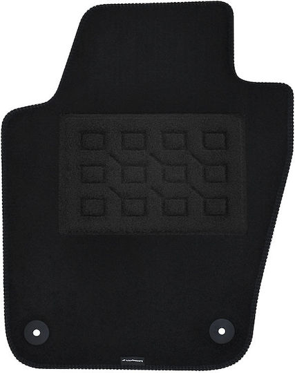 Set of Front and Rear Mats 4pcs for Mercedes-Benz V Skoda Fabia Volkswagen Polo 2015-2021 Black