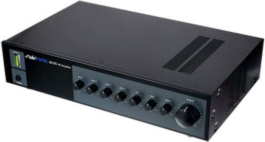 Swissonic SA 65 Integriert Kommerzieller Verstärker 60W/100V in Schwarz Farbe
