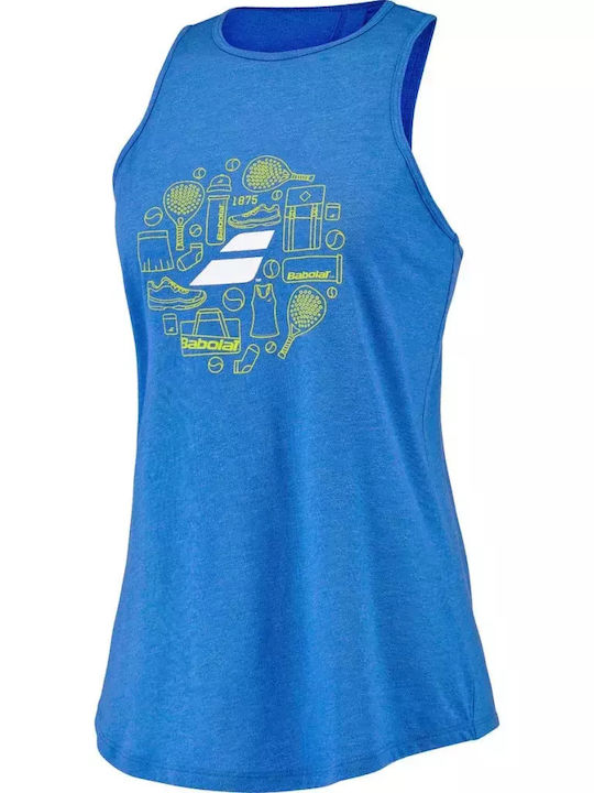 Babolat Women's Athletic Blouse Sleeveless Blue