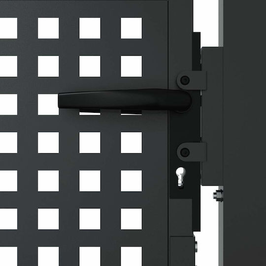 vidaXL Metal Fence Gate in Gray Color 1.05x2.25m