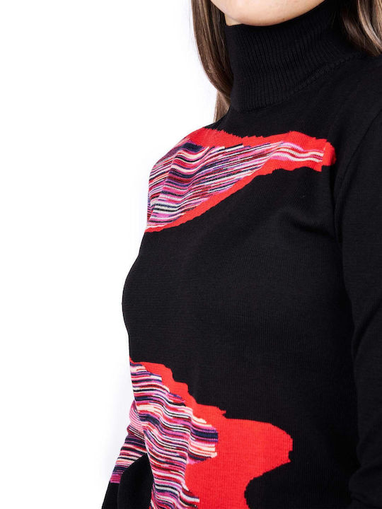Women's Long Sleeve Sweater Woolen Turtleneck Multicolour