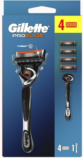 Gillette Fusion 5 Proglide Razor cu Capete de schimb 5 lame și bandă lubrifiantă 4buc