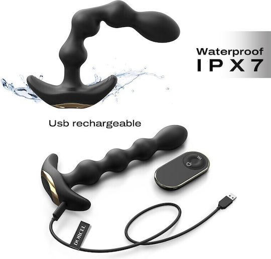 Love to Love Anal Plug mit kabelloser Funktion und Vibration Klein Schwarz 18.2cm