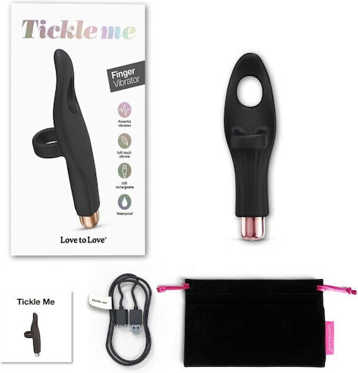 Love to Love Vibrator Finger Schwarz