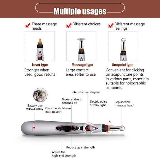 Factory Acupuncture Pen for Self-Therapy for Pain Relief Pen Massage Acupressure for the Hands against Cellulite