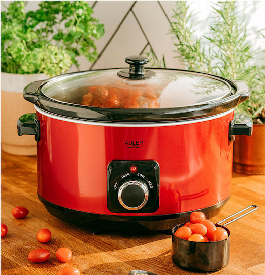 Adler Electric Dutch Oven 5.8lt 290W Red