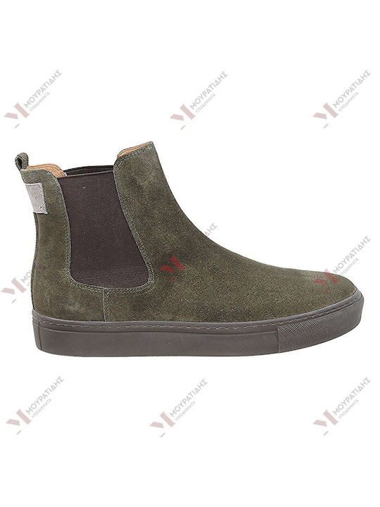 Vice Footwear Men's Chelsea Ankle Boots Khaki Olive