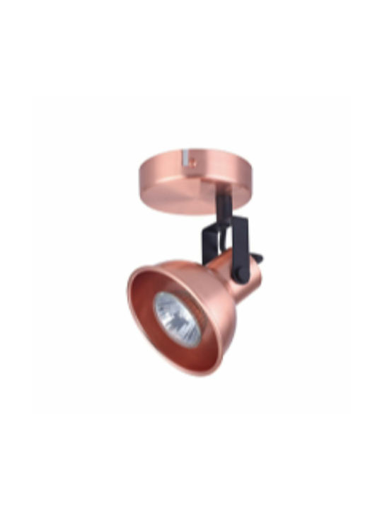 VK Lighting Einzel Spot mit Fassung GU10 in Kupfer Farbe
