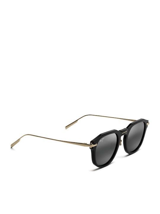 Maui Jim Alika Unisex Sunglasses with Black Frame and Gray Gradient Polarized Lens B837-02