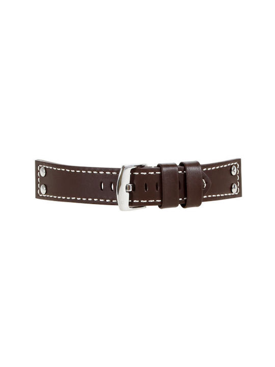 Tzevelion ART2844 Leather Strap Brown 22mm