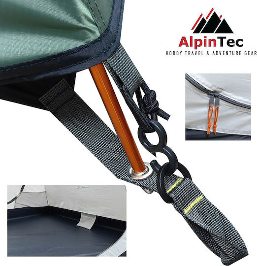 AlpinPro Olympus 1 Winter Camping Tent Igloo Mountaineering Khaki with Double Cloth for 1 Person Waterproof 5000mm 205x100x100cm