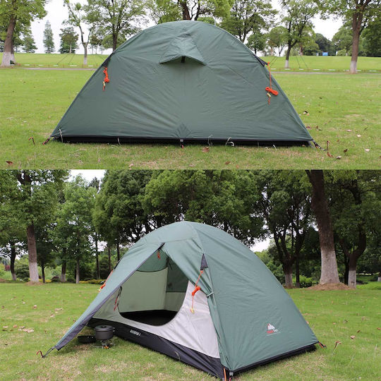 AlpinPro Olympus 1 Winter Camping Tent Igloo Mountaineering Khaki with Double Cloth for 1 Person Waterproof 5000mm 205x100x100cm