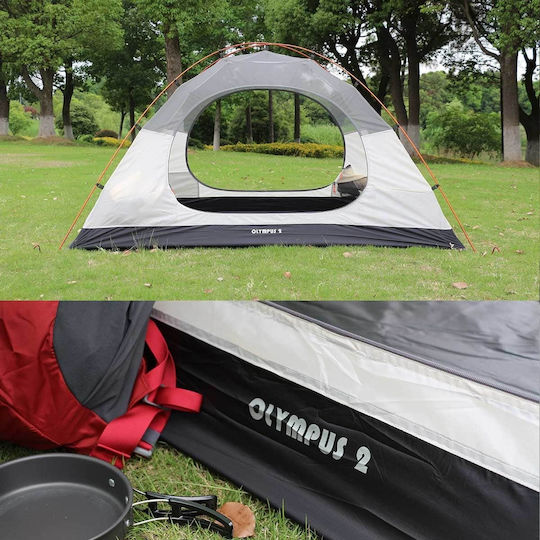AlpinPro Olympus 2 Winter Camping Tent Igloo Khaki for 2 People Waterproof 5000mm 220x160x100cm