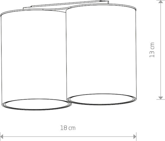 Nowodvorski Eye Tone Διπλό Σποτ με Ντουί GU10 σε Λευκό Χρώμα