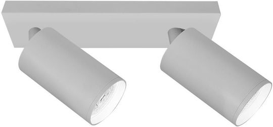 Vivalux SP712-2L Διπλό Σποτ με Ντουί GU10 σε Λευκό Χρώμα