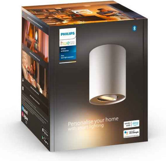 Philips Hue Pillar Einzel Spot mit Fassung GU10 in Weiß Farbe