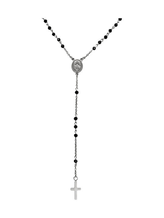 Tribute Necklace Rosary from Gold Plated Steel