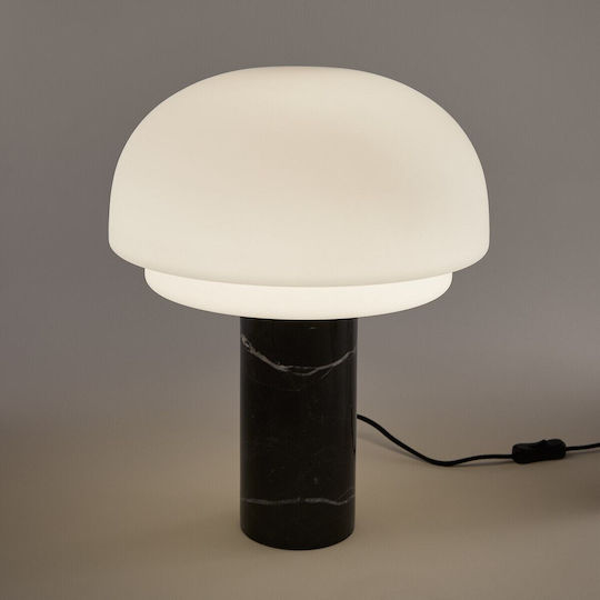 La Redoute Interieurs Glas Tischlampe für Fassung E27 mit Schwarz Basis