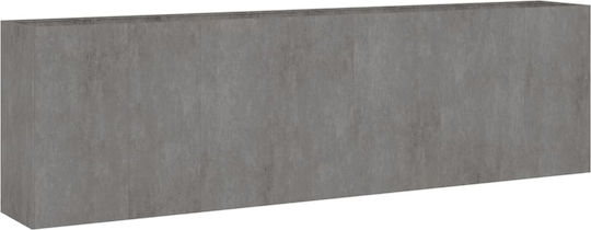 vidaXL Ζαρντινιέρα Μεταλλική Καφέ 280x40x80εκ.