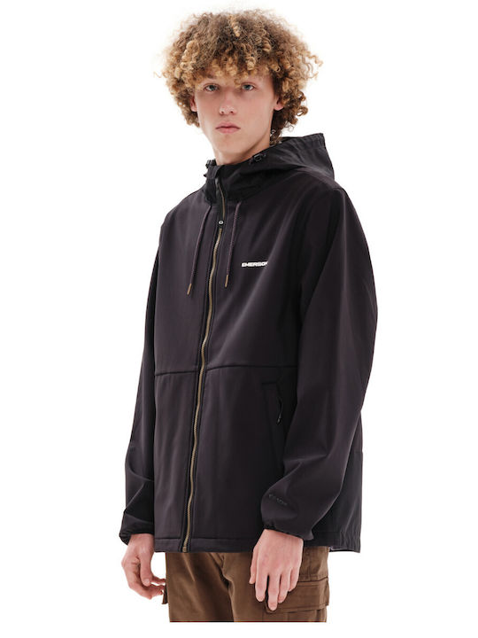 Emerson Herren Winter Jacke Lässig Wasserdicht und winddicht Schwarz