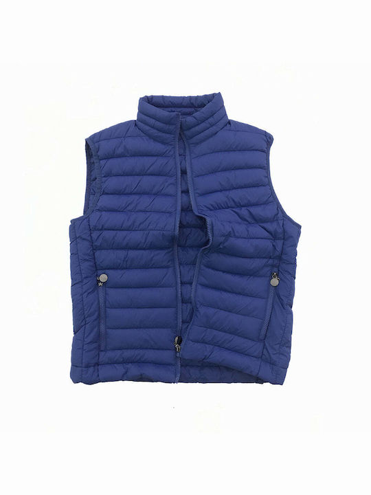 Ustyle Men's Sleeveless Jacket Blue