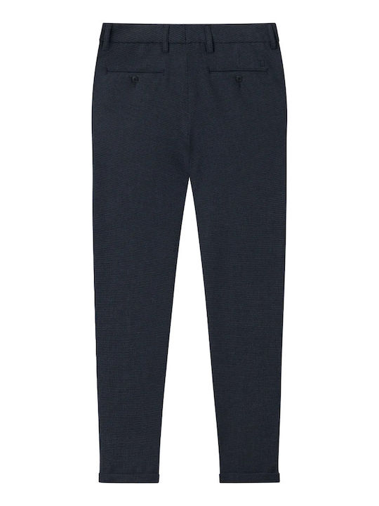Como Pantaloni Bărbați De Costum Elastic Slim Fit Albastru Marin