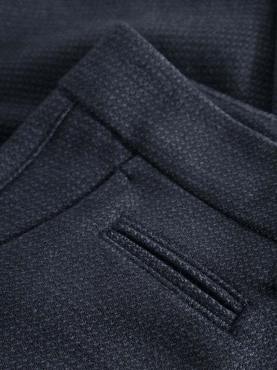 Como Pantaloni Bărbați De Costum Elastic Slim Fit Albastru Marin