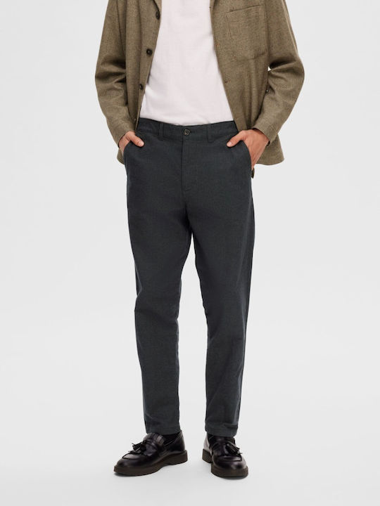 Selected Men's Trousers Chino in Slim Fit Gray