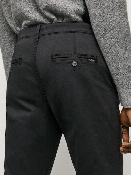 Charly Trousers Chino in Slim Fit Black