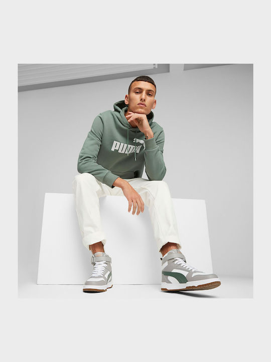 Big Logo Men's Sweatshirt with Khaki Hood