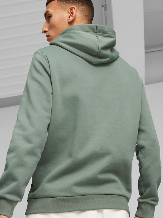 Big Logo Men's Sweatshirt with Khaki Hood