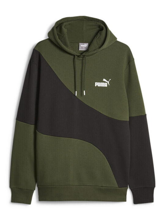 Puma Herren Sweatshirt mit Kapuze Khaki