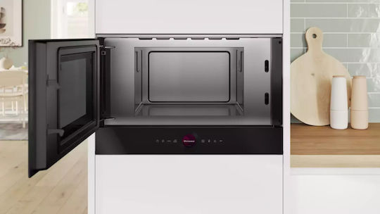 Bosch Εντοιχιζόμενος Φούρνος Μικροκυμάτων 21lt Μαύρος