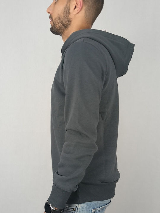 Paco & Co Herren Sweatshirt mit Kapuze Gray