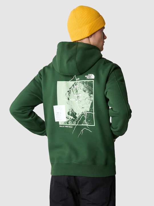 The North Face Men's Sweatshirt with Hood Green